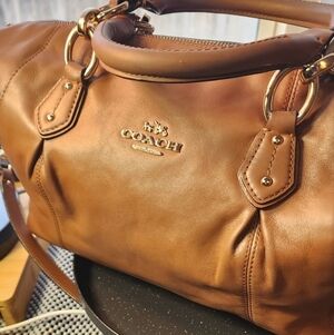 Coach Colette Leather Satchel F33806  Warm Brown EUC